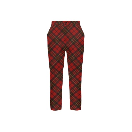 Red tartan plaid winter Christmas pattern holidays Men's All Over Print Casual Trousers (Model L68)