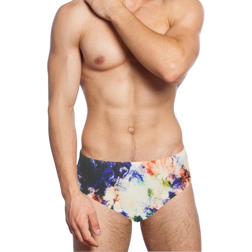 Modern watercolor colorful marbling