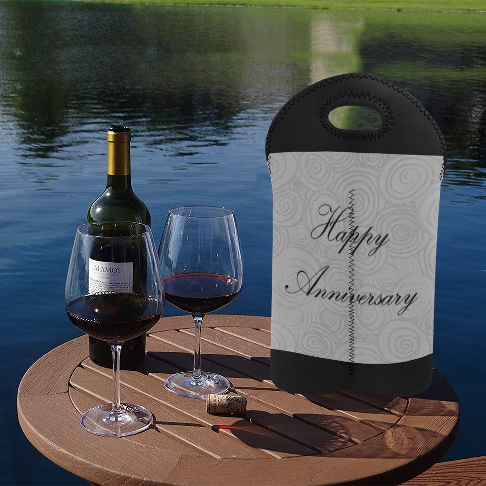 Anniversary Swirls 2-Bottle Neoprene Wine Bag