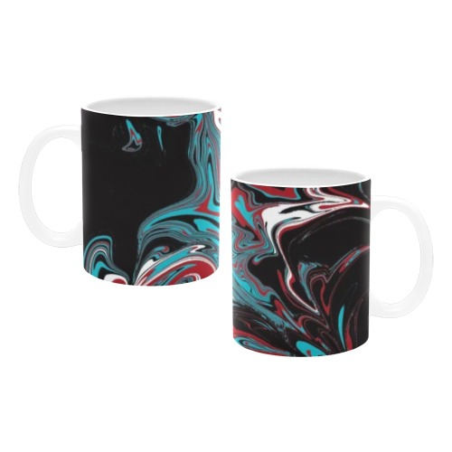 Dark Wave of Colors White Mug(11OZ)