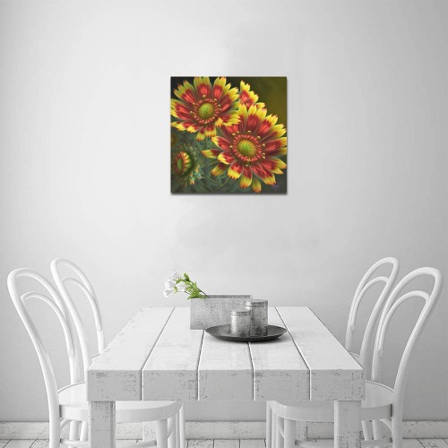 April Showers bring May Flowers Upgraded Canvas Print 16"x16"