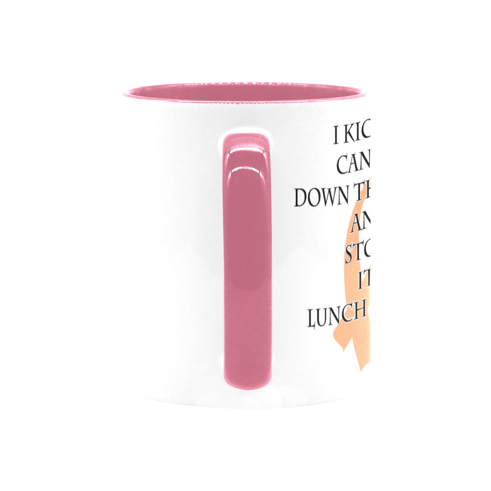 Cancer Bully (Peach Ribbon) Custom Inner Color Mug (11oz)
