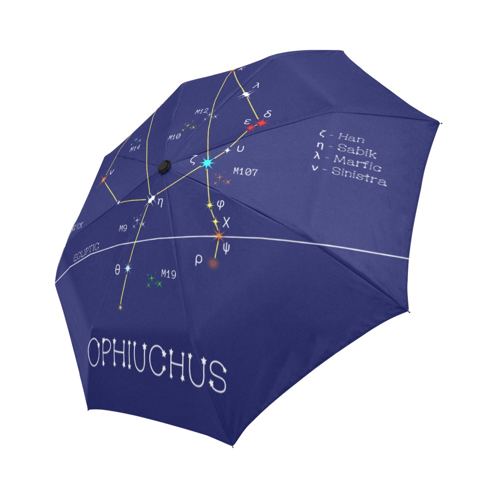 Zodiac constellation Ophiuchus or Snake Bearer AutoFoldable Umbrella