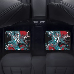 Dark Wave of Colors Back Car Floor Mat (2pcs)