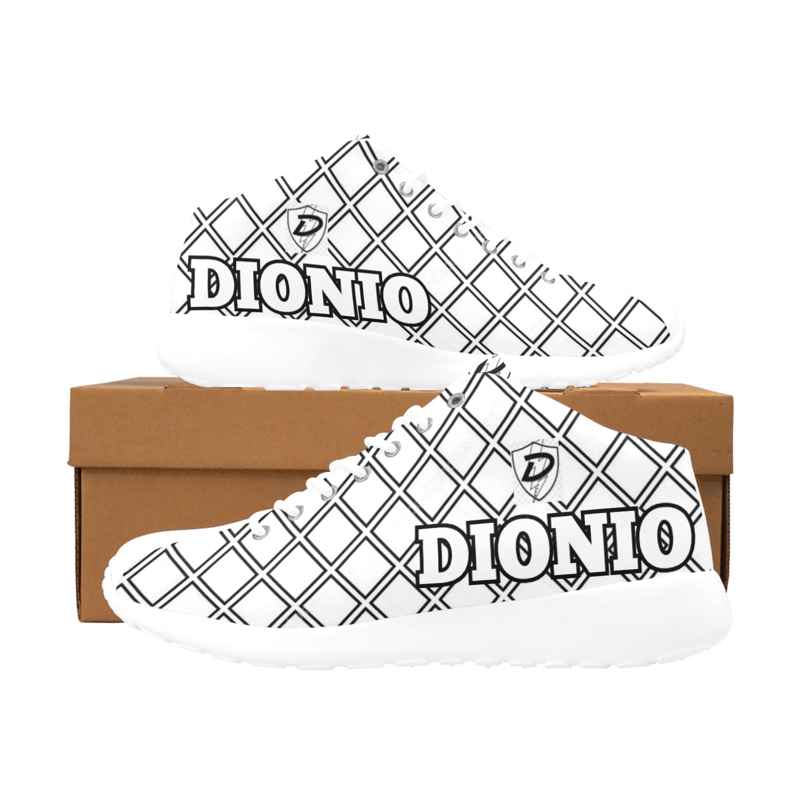 DIONIO - Cage Basketball Sneakers (White) Men's Basketball Training Shoes (Model 47502)