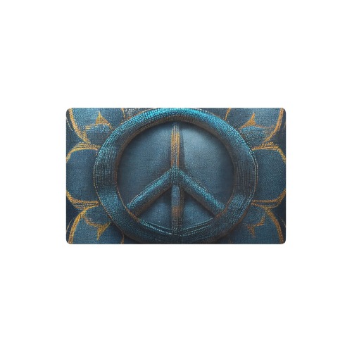 blue peace Kitchen Mat 32"x20"