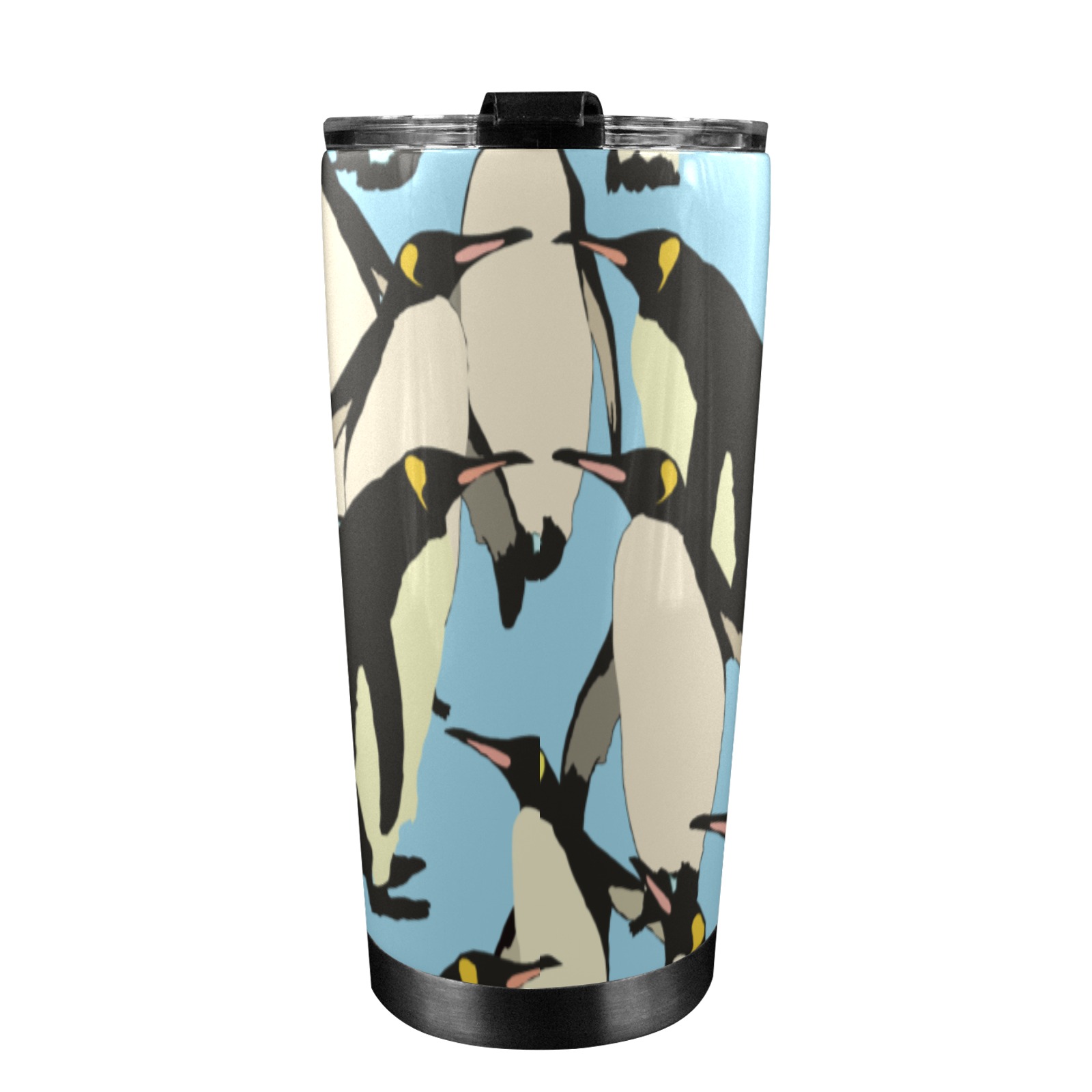Penguin Party 20oz Mobile Tumbler with Lid (Black Lock)