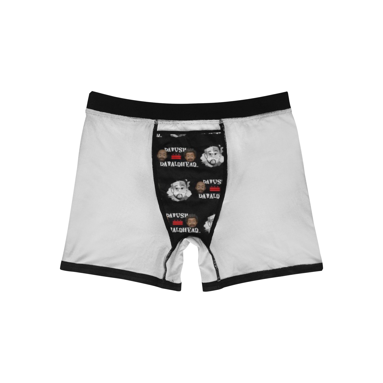 DaBush&DaBaldHead Men's Boxer Briefs with Custom Inner Pocket & Waistband (Model L34)