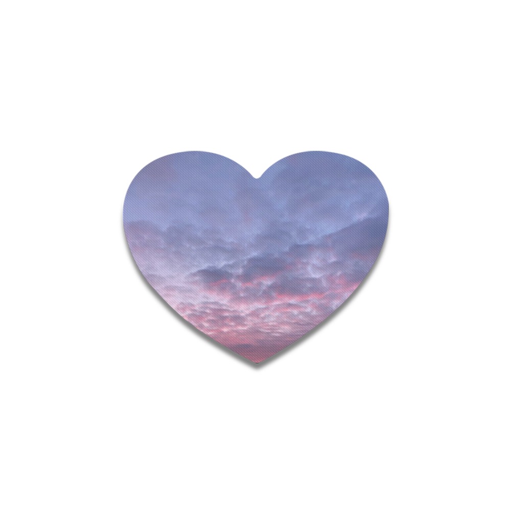 Morning Purple Sunrise Collection Heart Coaster