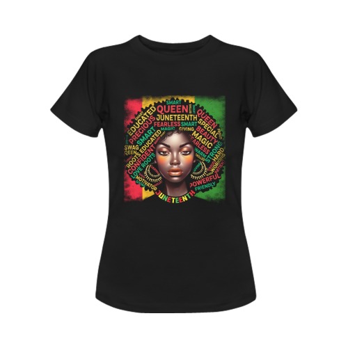 Juneteenth African American  T Shirt Women's T-Shirt in USA Size (Front Printing Only)