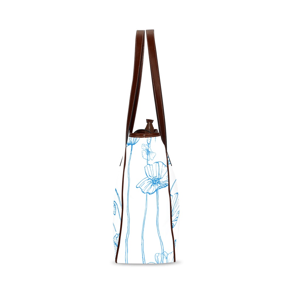 Blue Poppies Classic Tote Bag Classic Tote Bag (Model 1644)