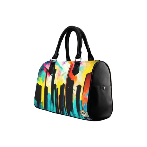 colourful graffiti street Boston Handbag (Model 1621)