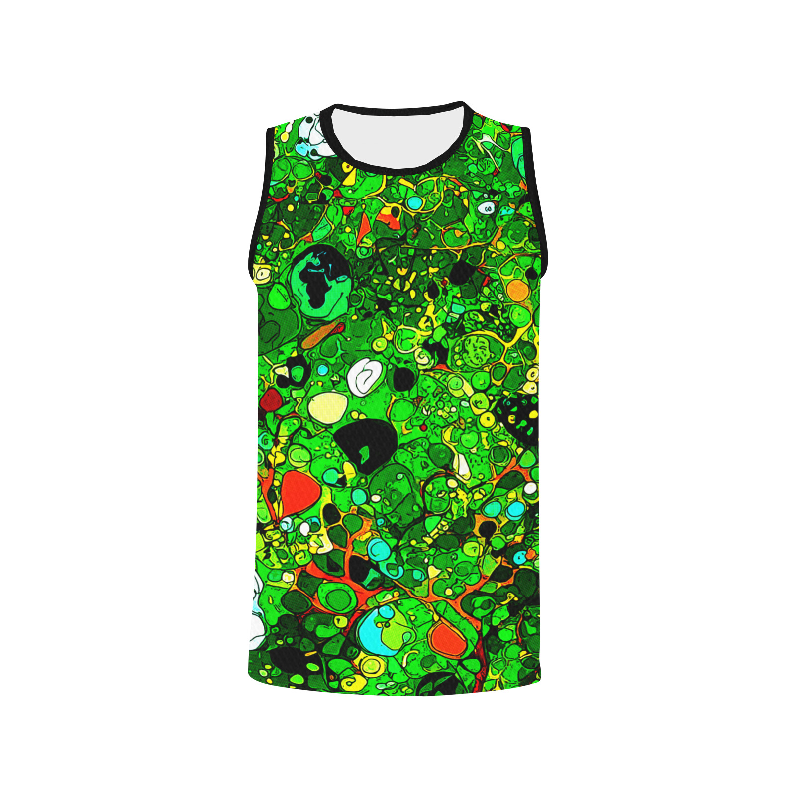 Green Abstract Art 409 All Over Print Basketball Jersey