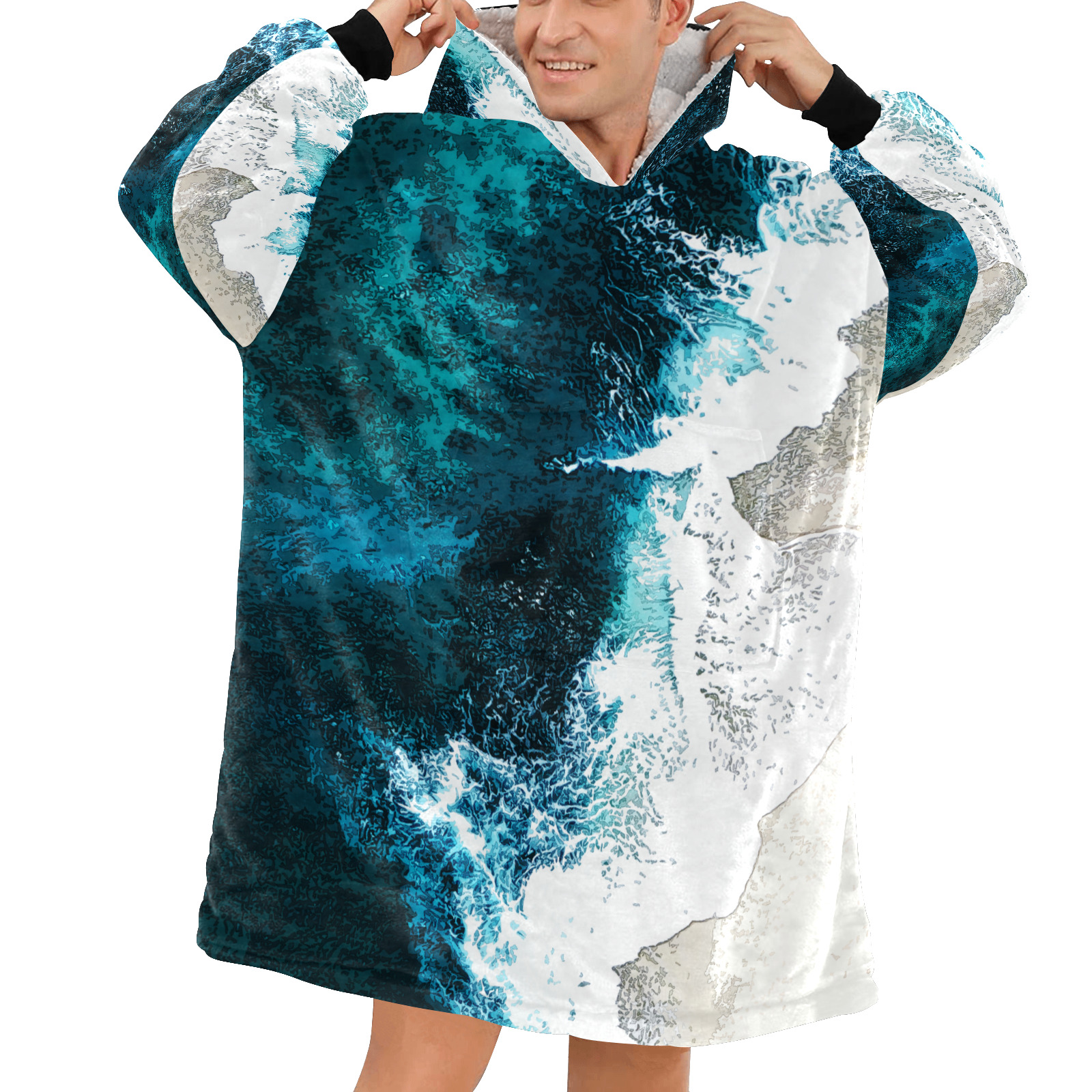 Ocean And Beach Blanket Hoodie for Men