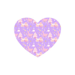 Pink and Purple and Gold Christmas Design Heart-shaped Mousepad