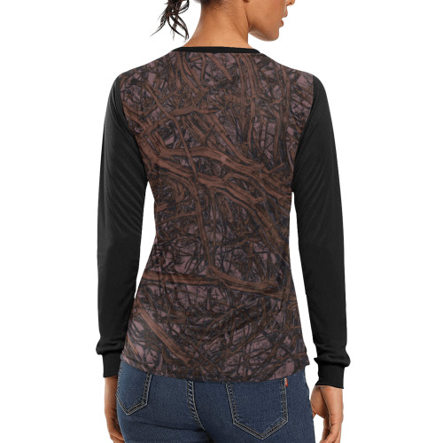 DARK DARK FOREST Women's All Over Print Long Sleeve T-shirt (Model T51)