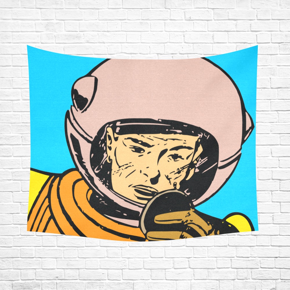 astronaut Cotton Linen Wall Tapestry 60"x 51"