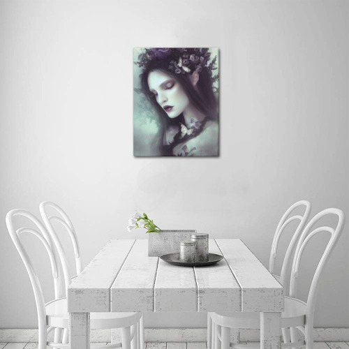 9 - Gothic female elegance beauty digital painting Upgraded Canvas Print 11"x14"