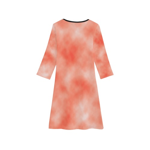 re clouds Girls' Long Sleeve Dress (Model D59)