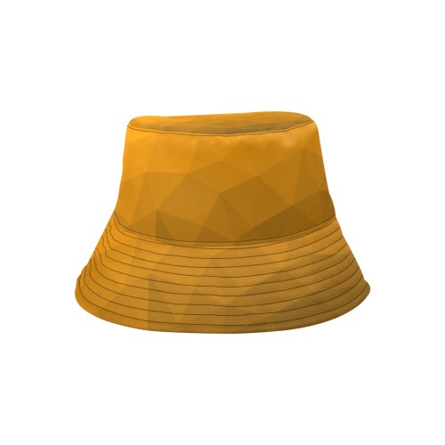 Orange gradient geometric mesh pattern All Over Print Bucket Hat for Men