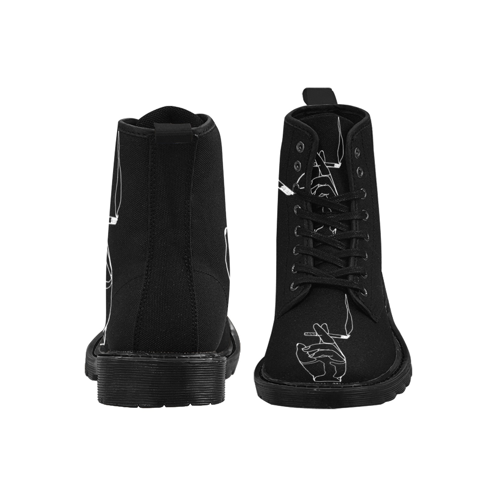 Smoking by Fetishworld Martin Boots for Men (Black) (Model 1203H)