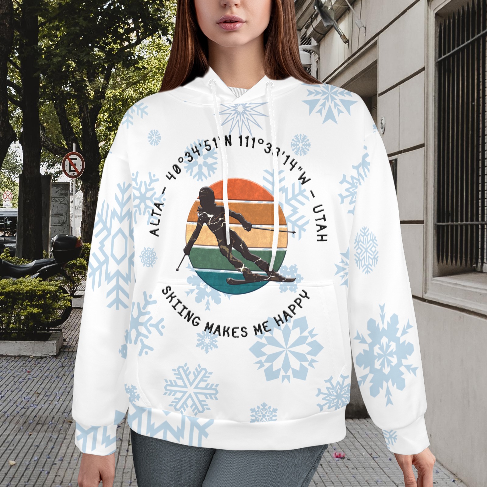 Women's All Over Print Hoodie (Model H61)