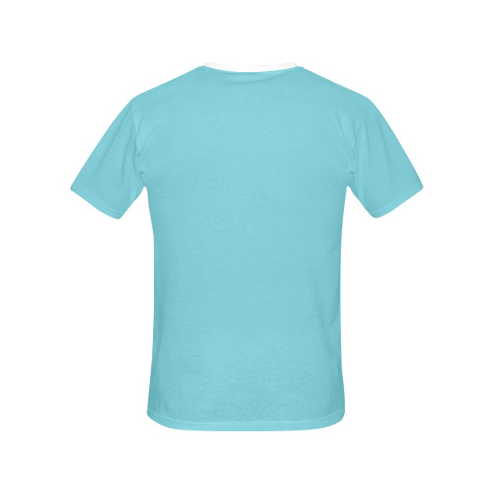 Blue All Over Print T-Shirt for Women (USA Size) (Model T40)