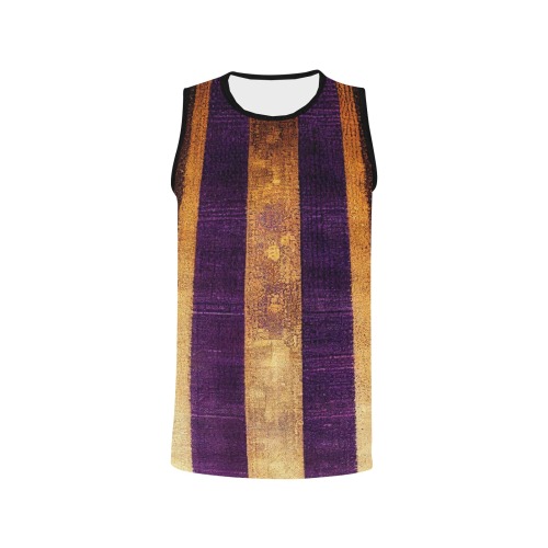 vertical striped pattern, violet and gold All Over Print Basketball Jersey