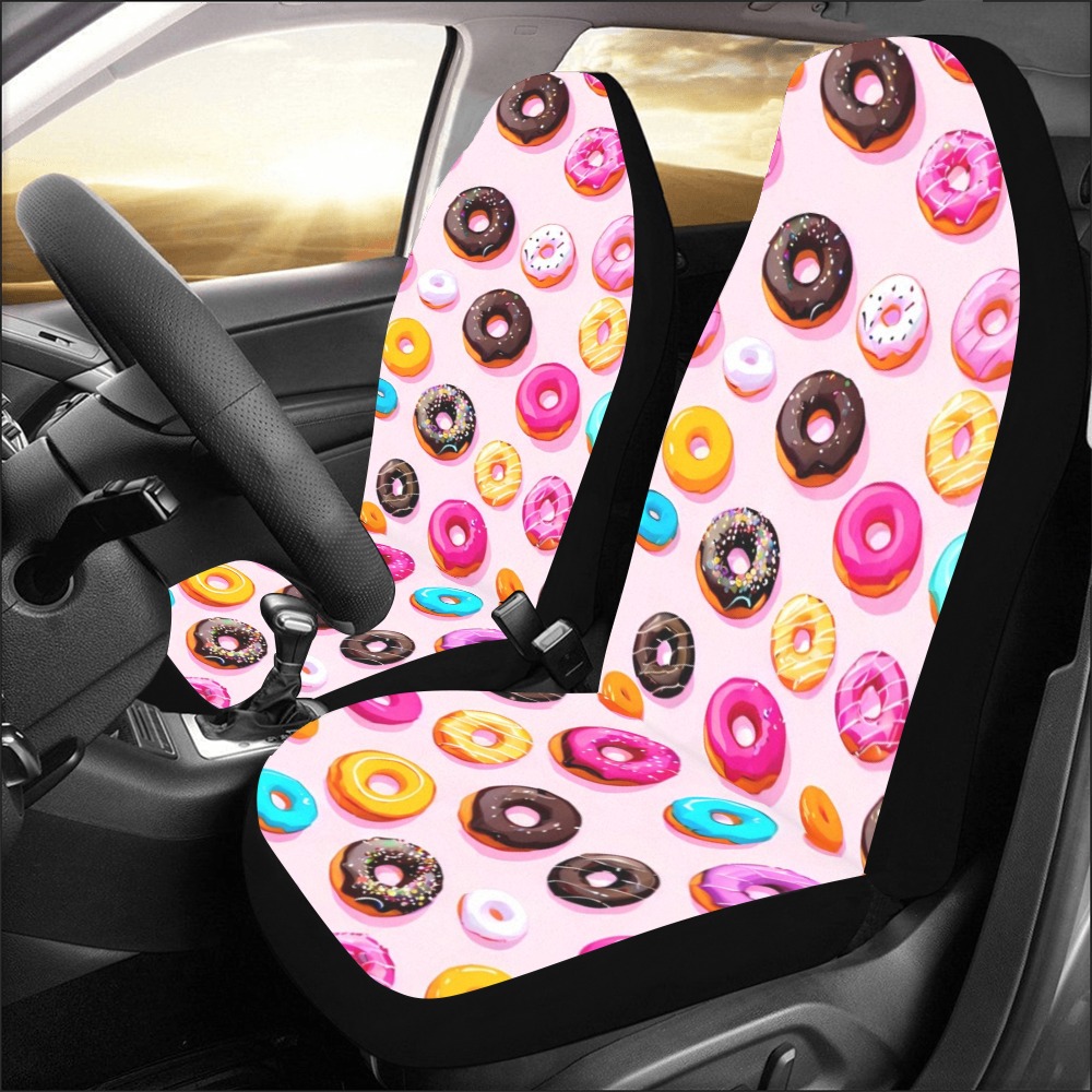 Donut pattern Car Seat Covers (Set of 2)