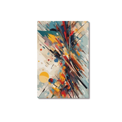 Fantastic abstract art of colorful shapes, lines Upgraded Canvas Print 18"x12"