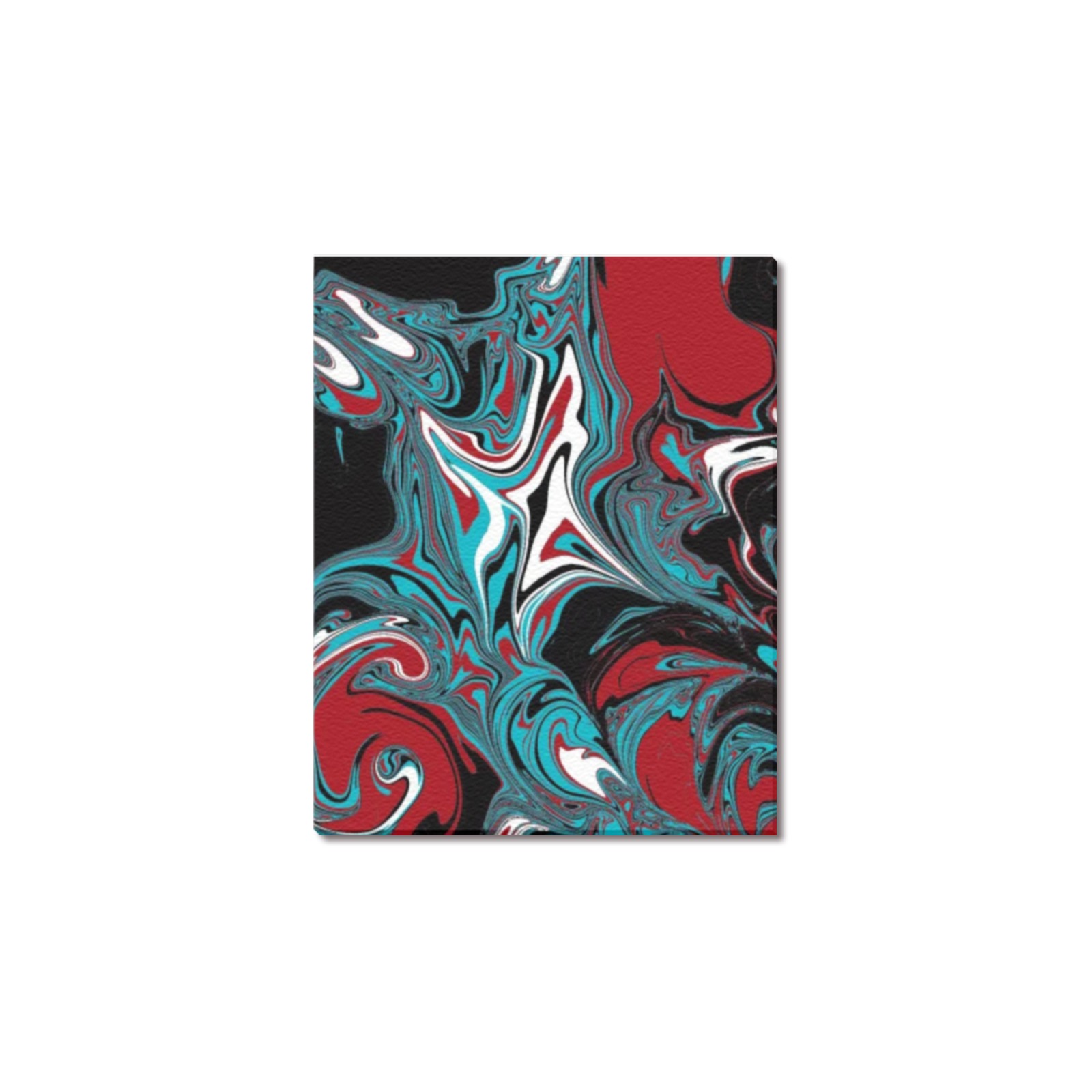Dark Wave of Colors Upgraded Canvas Print 8"x10"