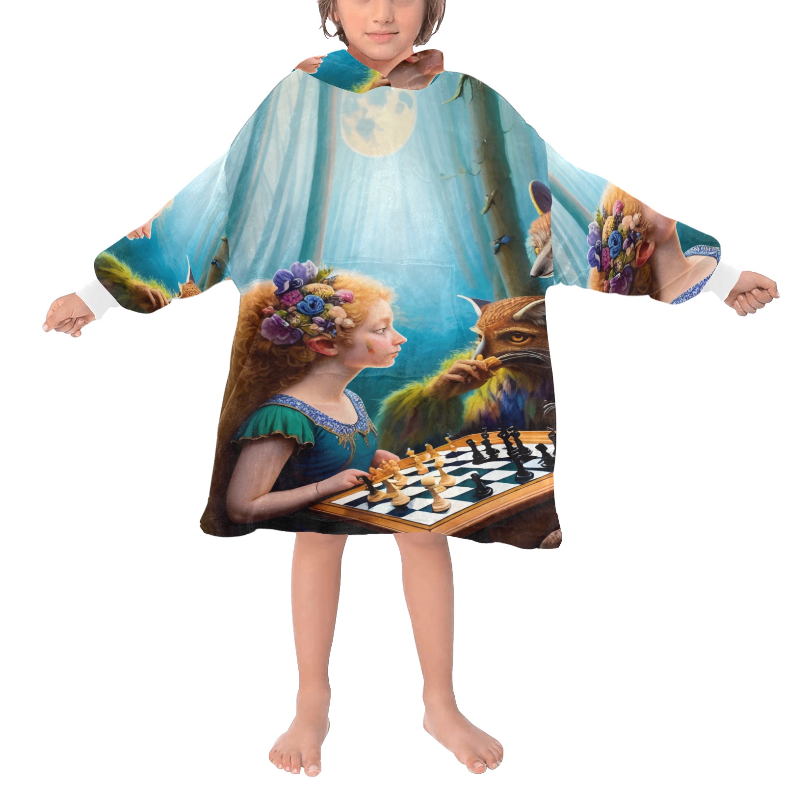 The Call of the Game 6_vectorized Blanket Hoodie for Kids