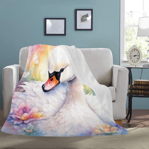 Rainbow Birds Swan 3 Ultra-Soft Micro Fleece Blanket 60"x80"