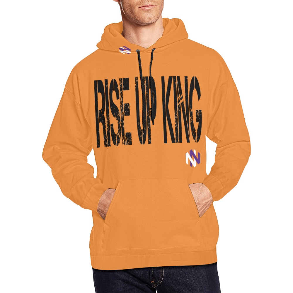 RU King Orange Hoodie Men All Over Print Hoodie for Men (USA Size) (Model H13)