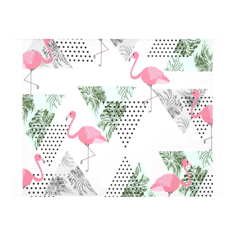 pink flamingos 2 Cotton Linen Tablecloth 52"x 70"