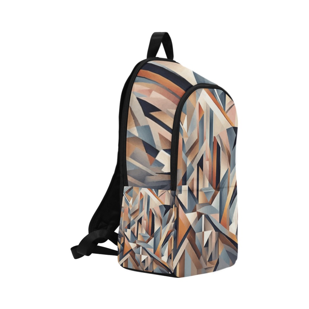 Irregular pattern of geometric shapes abstract art Fabric Backpack for Adult (Model 1659)
