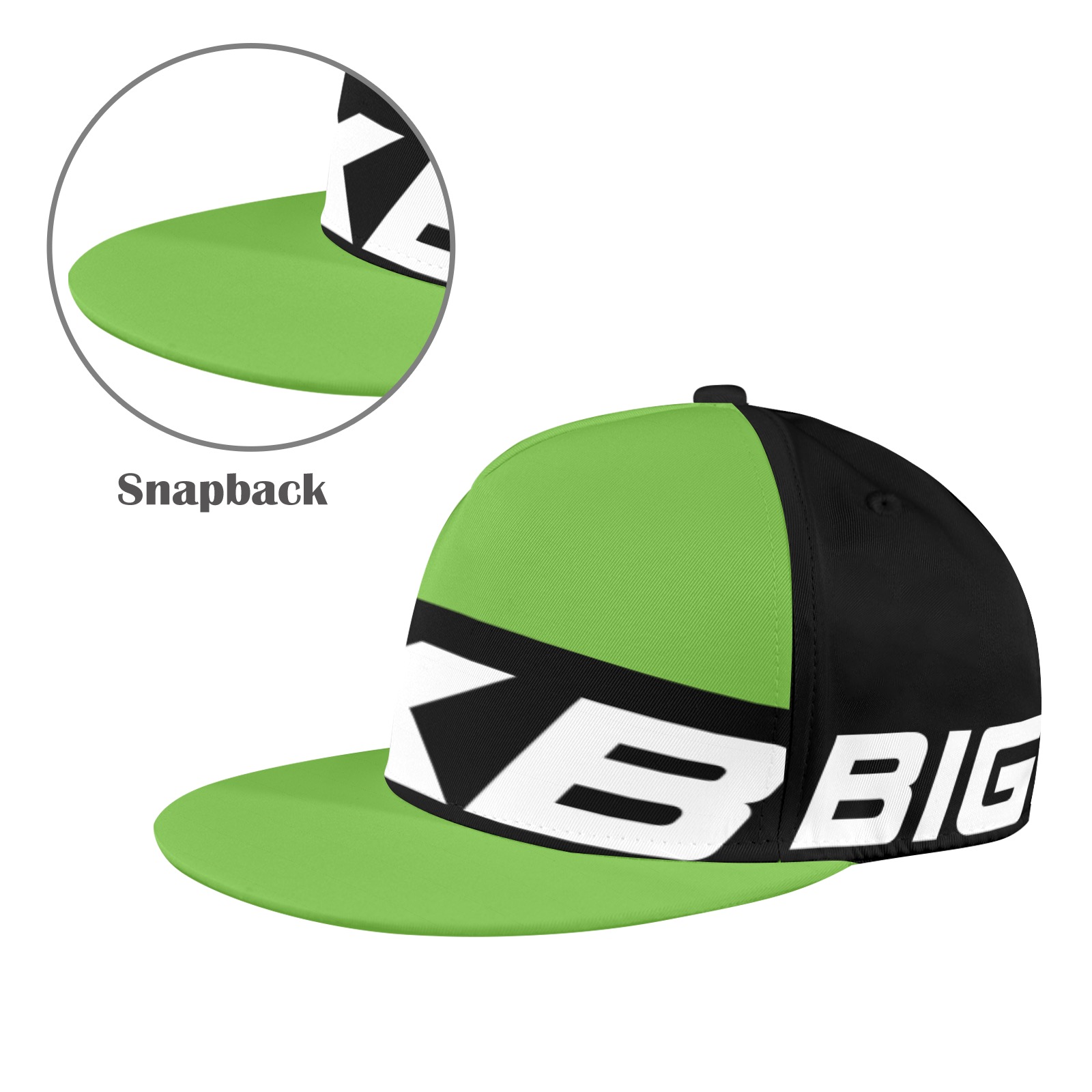 Big Boy Cap Green All Over Print Snapback Hat