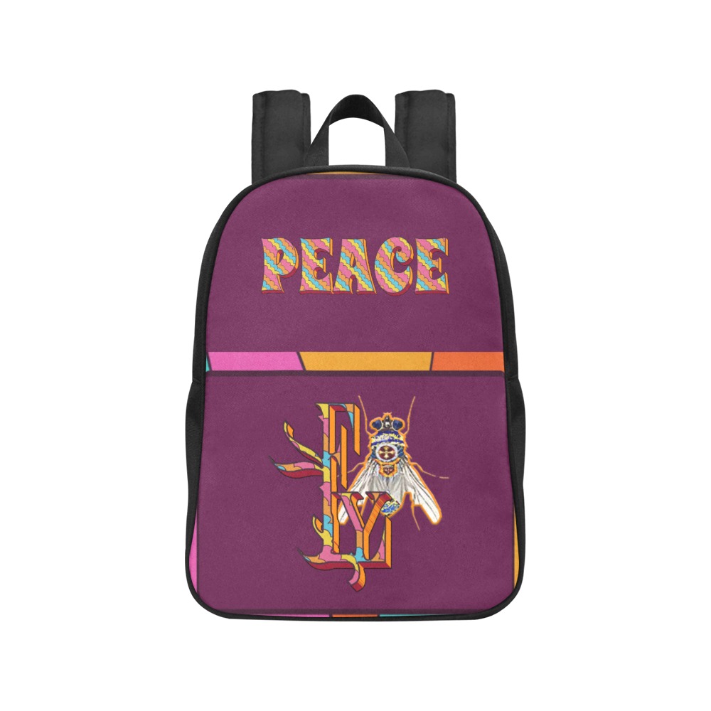 Peace Collectable  Fly Fabric School Backpack (Model 1682) (Medium)