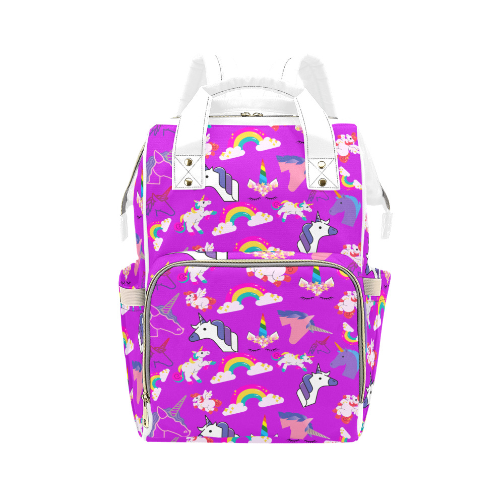 unicorn pattern Multi-Function Diaper Backpack/Diaper Bag (Model 1688)