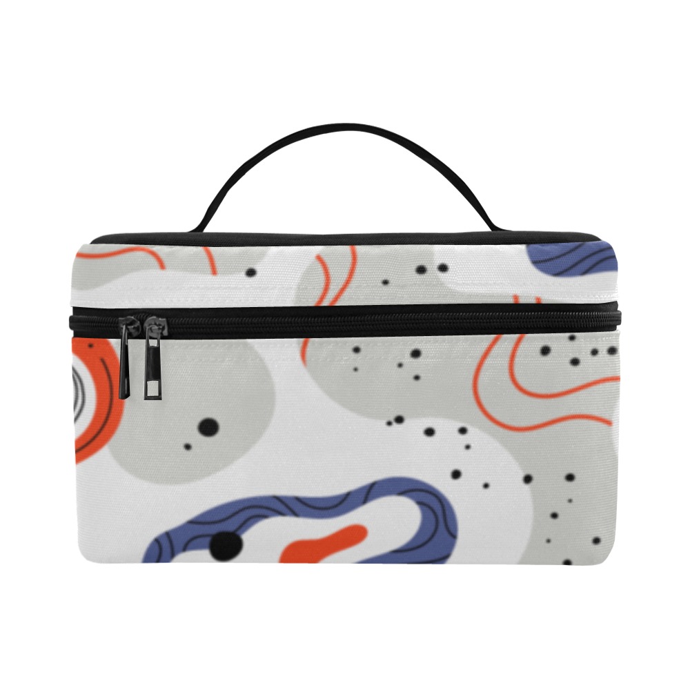 Elegant Abstract Mid Century Pattern Cosmetic Bag/Large (Model 1658)