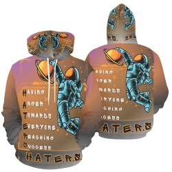 H.A.T.E.R.S. All Over Print Hoodie for Men (USA Size) (Model H13)