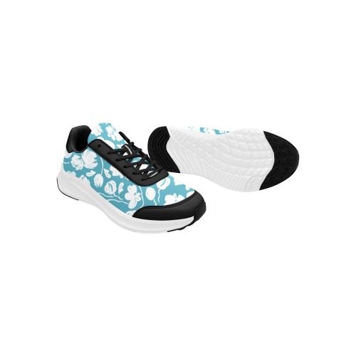 Blue garden floral blooms PDP Women's Mudguard Running Shoes (Model 10092)