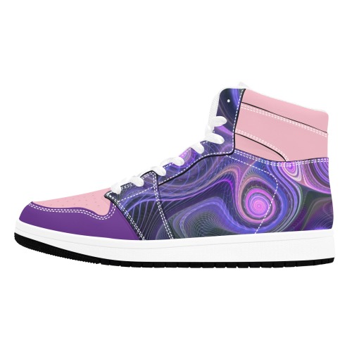 Purple Men's High Top Sneakers (Model 20042)