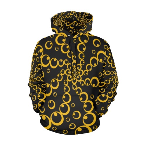 Golden Crop Circle All Over Print Hoodie for Men (USA Size) (Model H13)