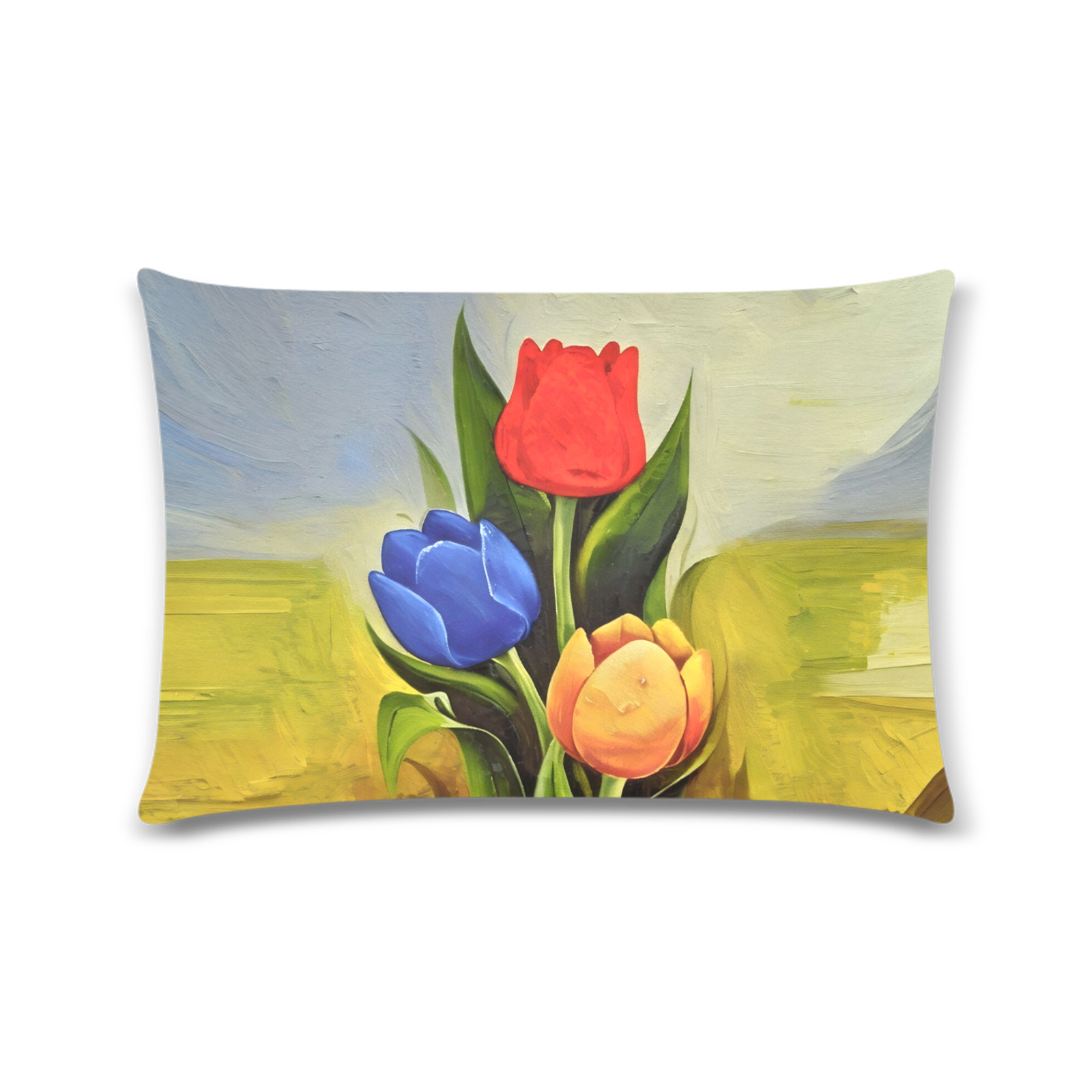 Blooming Unity Ծաղկող միասնություն Custom Zippered Pillow Case 16"x24"(Twin Sides)