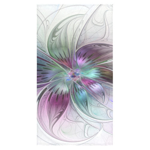 Colorful Abstract Flower Modern Floral Fractal Art Bath Towel 30"x56"