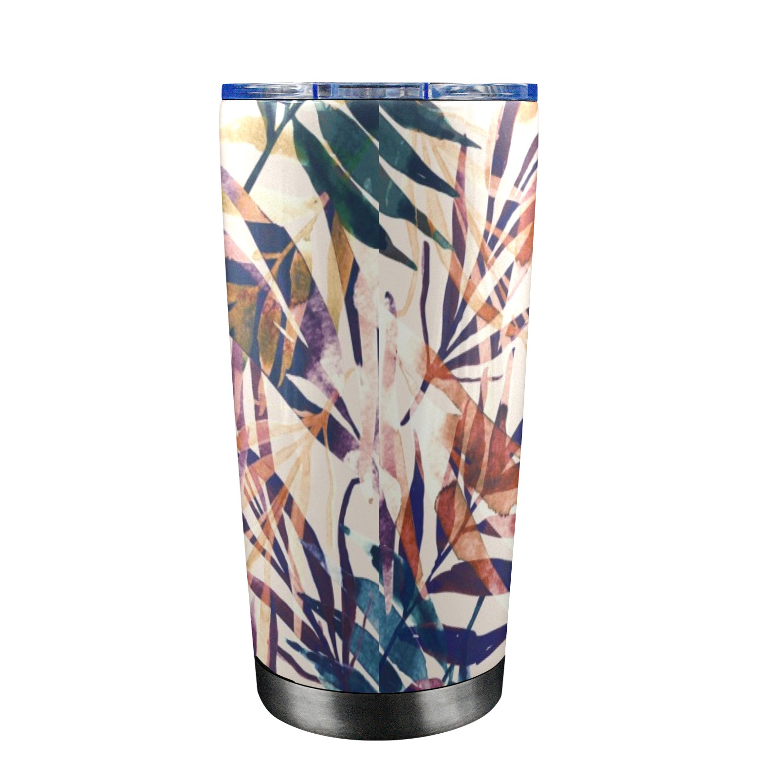 Abstract palms leaf colorful paint-6 20oz Mobile Tumbler with Clear Slide Lid