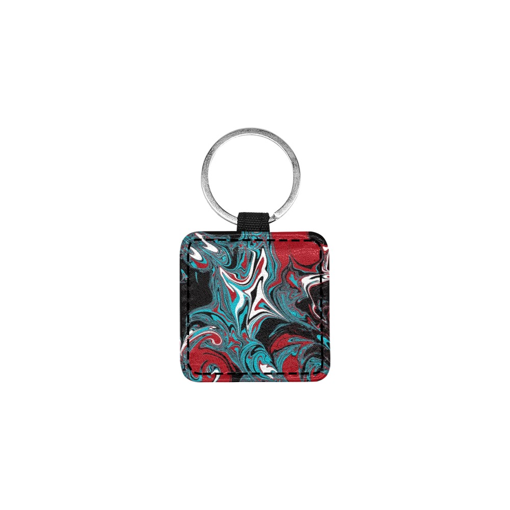 Dark Wave of Colors Square Pet ID Tag