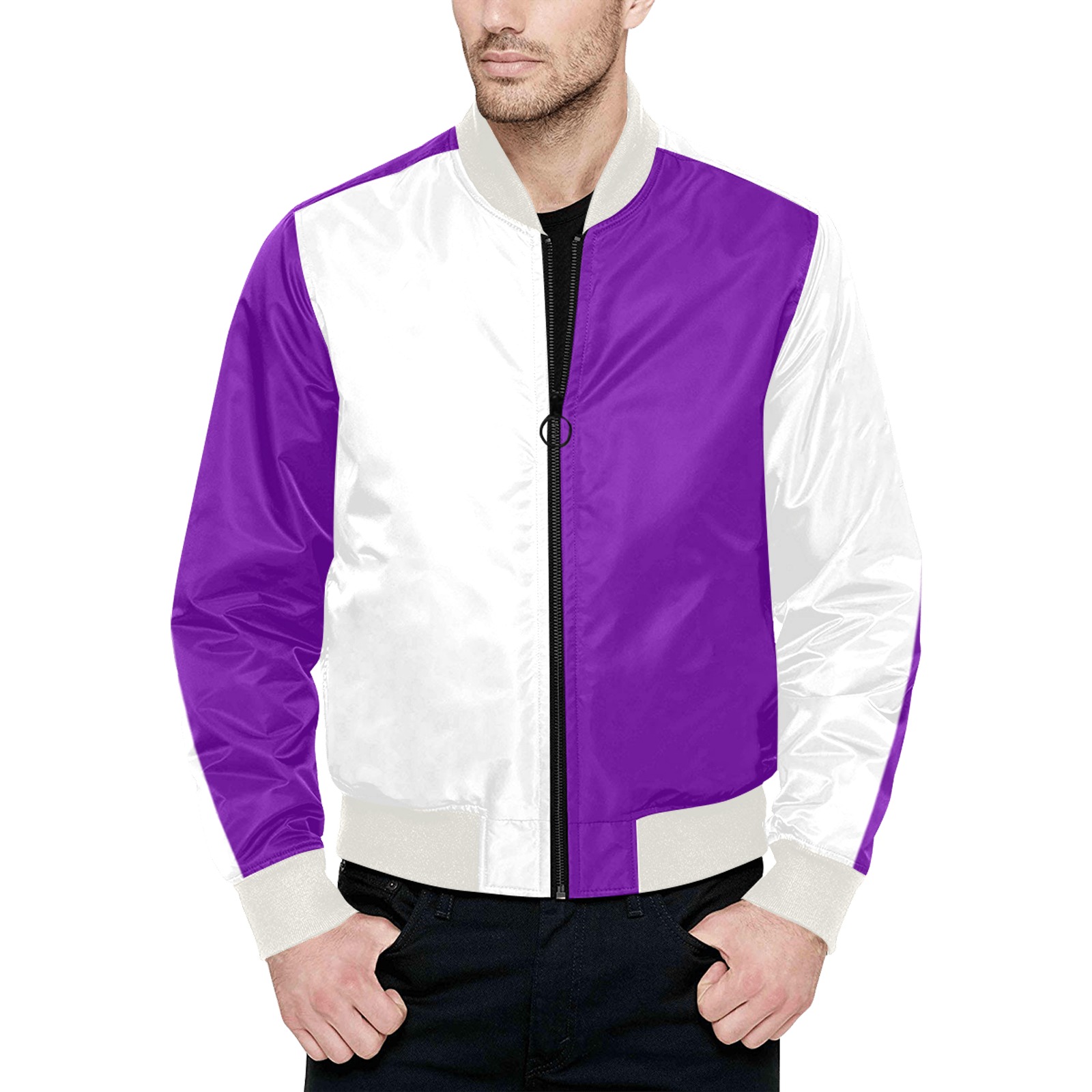 wpu All Over Print Quilted Bomber Jacket for Men (Model H33)
