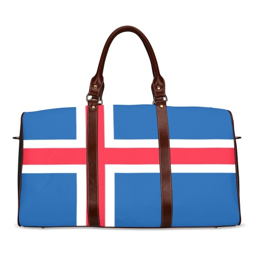 Flag of Iceland Waterproof Travel Bag/Large (Model 1639)